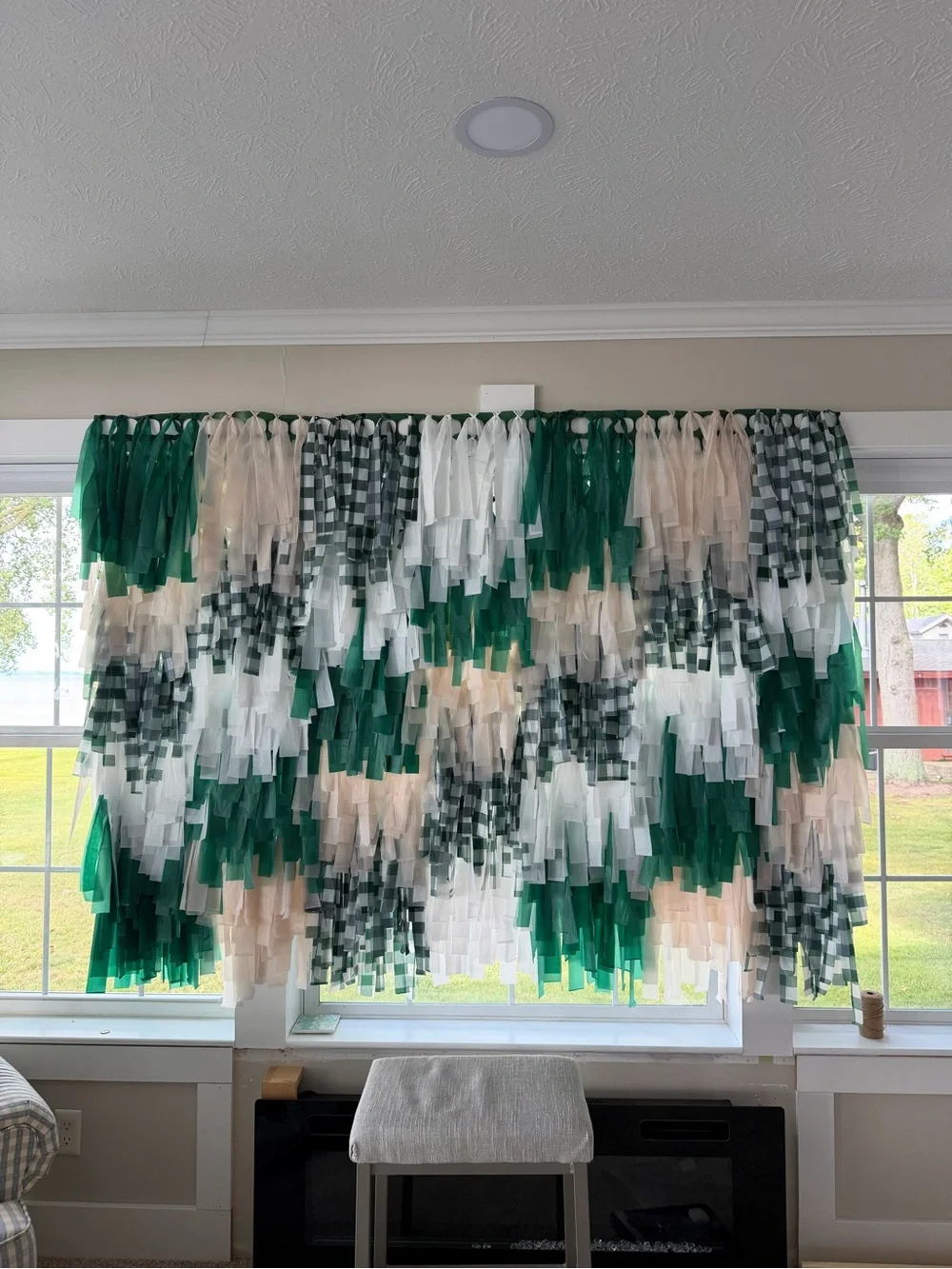 Bridal Party Accessory - homemade fringe wall backdrop!